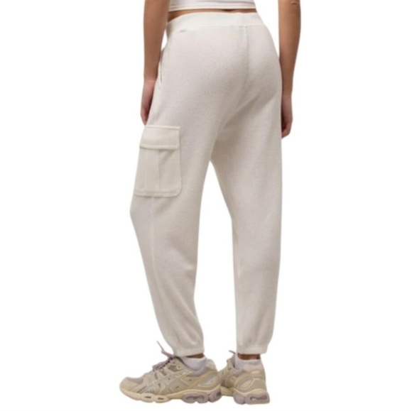 New! Bench Waffle Cargo Lounge Pants 2 Pack Women's XXL Cream Brown Casual - Picture 3 of 12